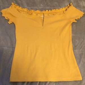 yellow off the shoulder